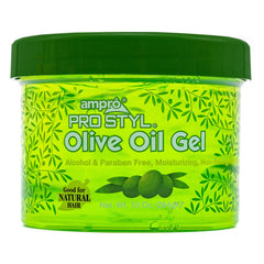 AmPro Pro Styl Gel con aceite de oliva, botella, definición firme sin grasa.