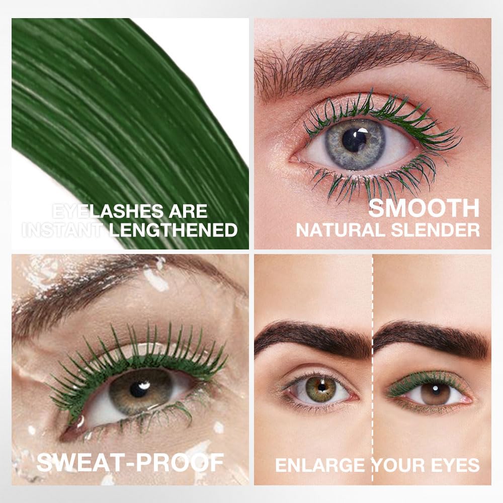 AMY'S DIARY mascara verde, efecto volumen y longitud visibles