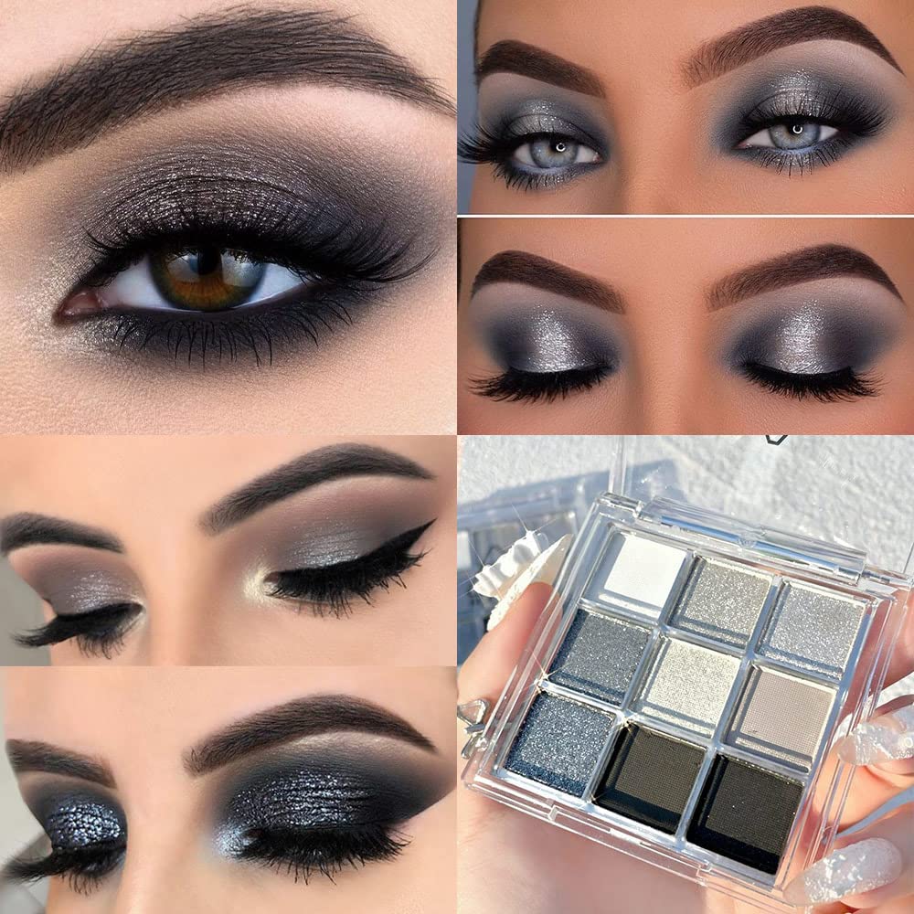 AMY'S DIARY paleta sombras ojos ahumadas plateadas, look nocturno duradero.