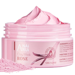 ANAI RUI Mascarilla de arcilla rosa con textura suave para purificar la piel.