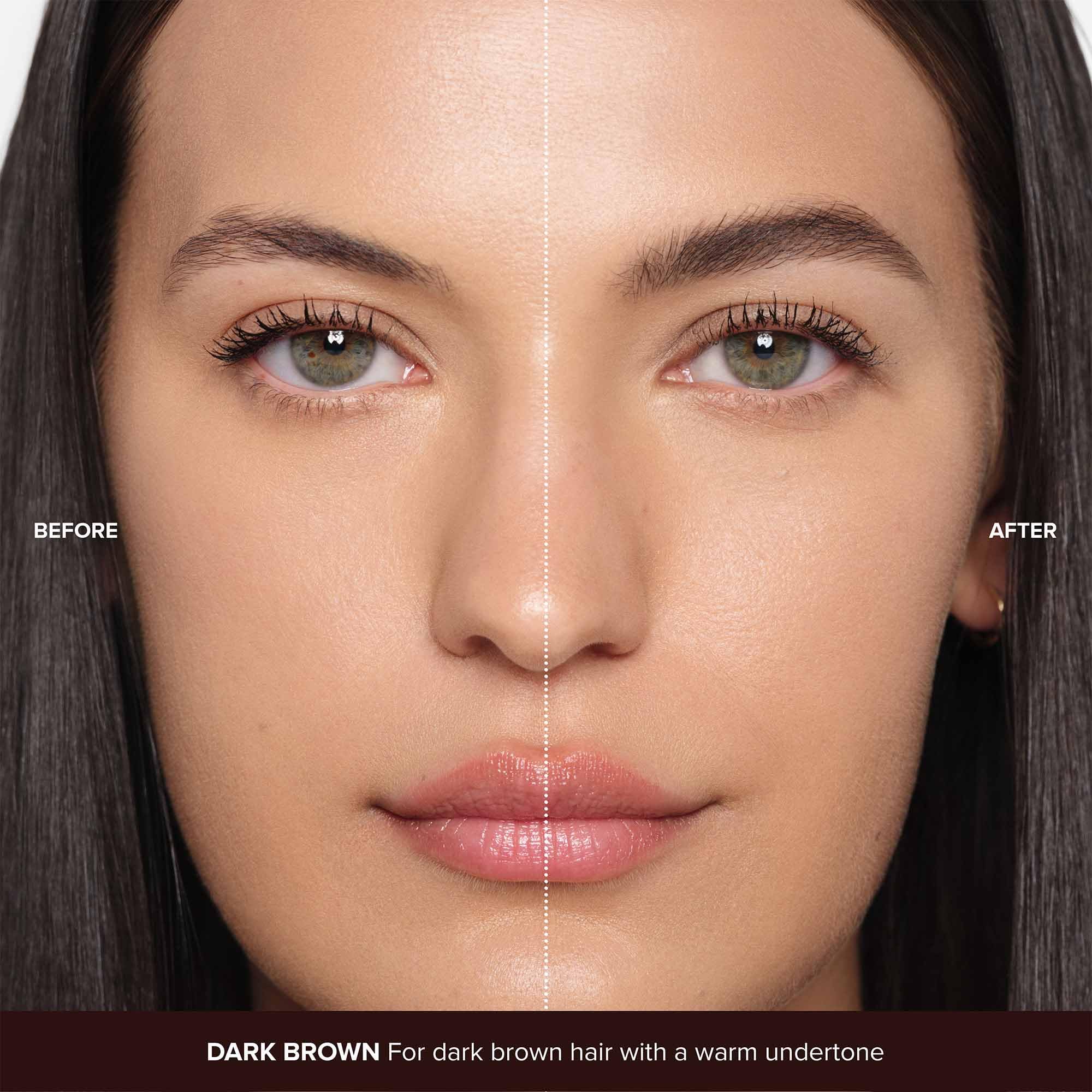Cejas definidas y naturales con tono marrón oscuro gracias a este gel.