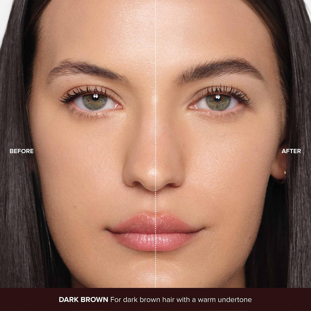 Cejas definidas y naturales con tono marrón oscuro gracias a este gel.
