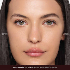Cejas definidas y naturales con tono marrón oscuro gracias a este gel.