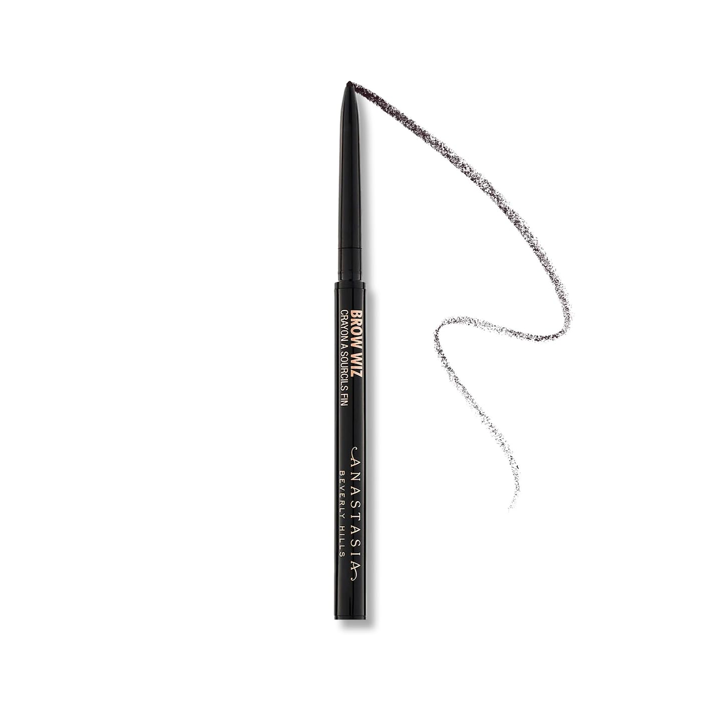 Anastasia Beverly Hills Deluxe Mini Brow Wiz Ebony, aplicación detalle para delinear cejas con precisión.