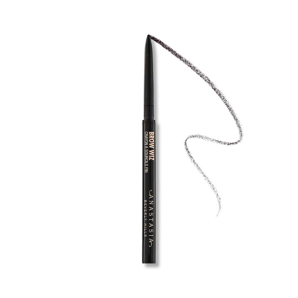 Anastasia Beverly Hills Deluxe Mini Brow Wiz Ebony, aplicación detalle para delinear cejas con precisión.