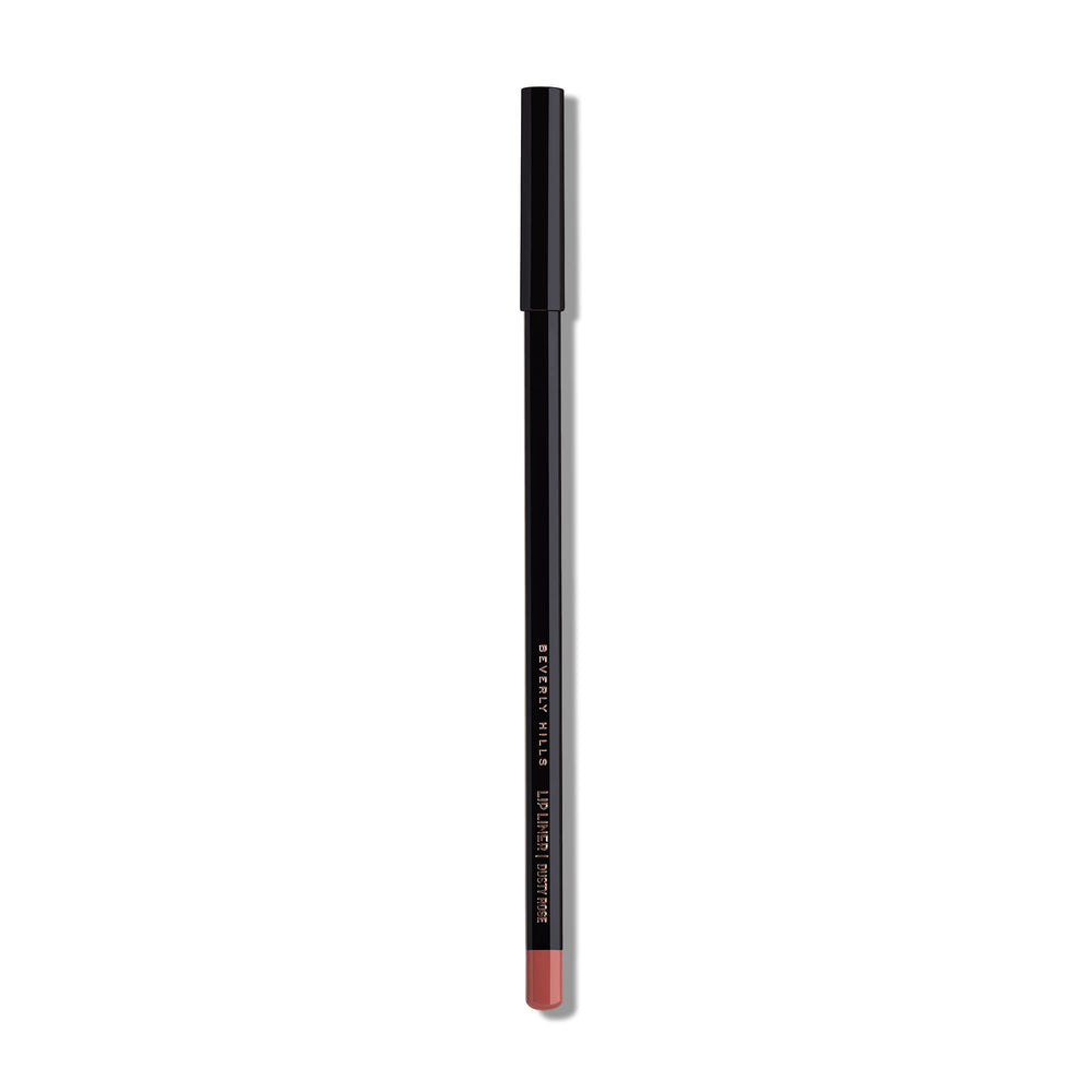 Acabado terciopelo del delineador Dusty Rose para labios duraderos.