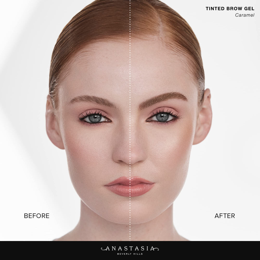 Gel tintado para cejas Anastasia Beverly Hills, tono con brillo ligero para profundidad.