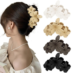 ANBALA clip de pelo flor mate blanco, sujeción estable para peinados diarios