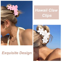 ANBALA pinzas de pelo flor plumeria mate negra, estilo elegante para cualquier peinado