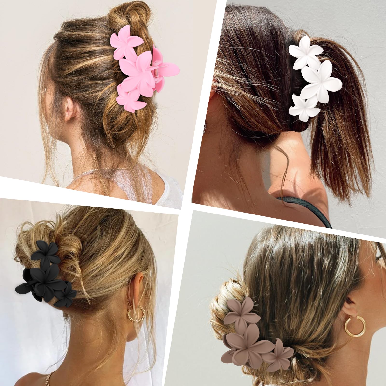 ANBALA pinzas de pelo flor plumeria, uso diario y bodas para peinados sin fallos