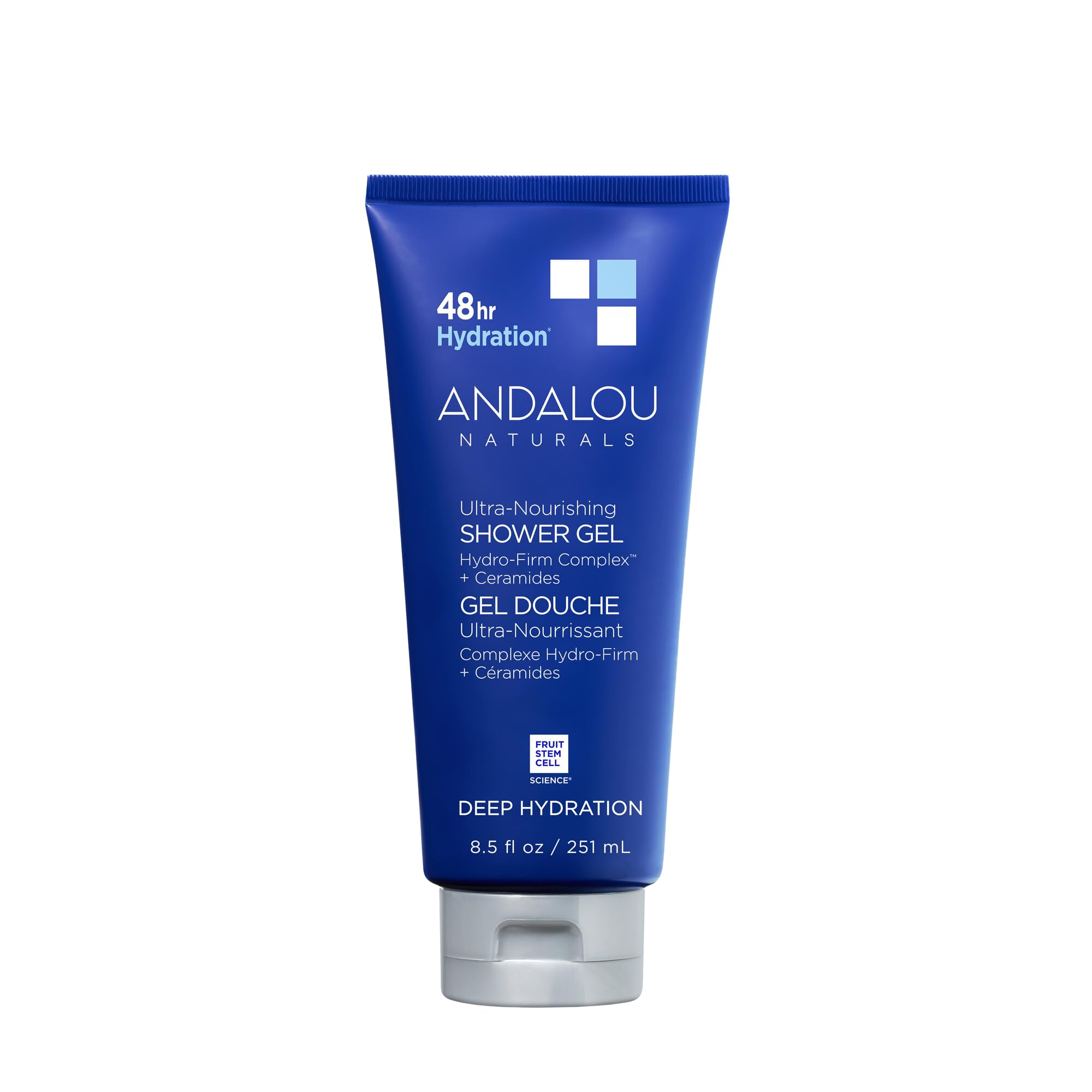 Gel de Andalou Naturals, chorro de botella para hidratación profunda durante la ducha