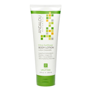 Andalou Naturals Loción cítrica de girasol para piel suave e hidratada