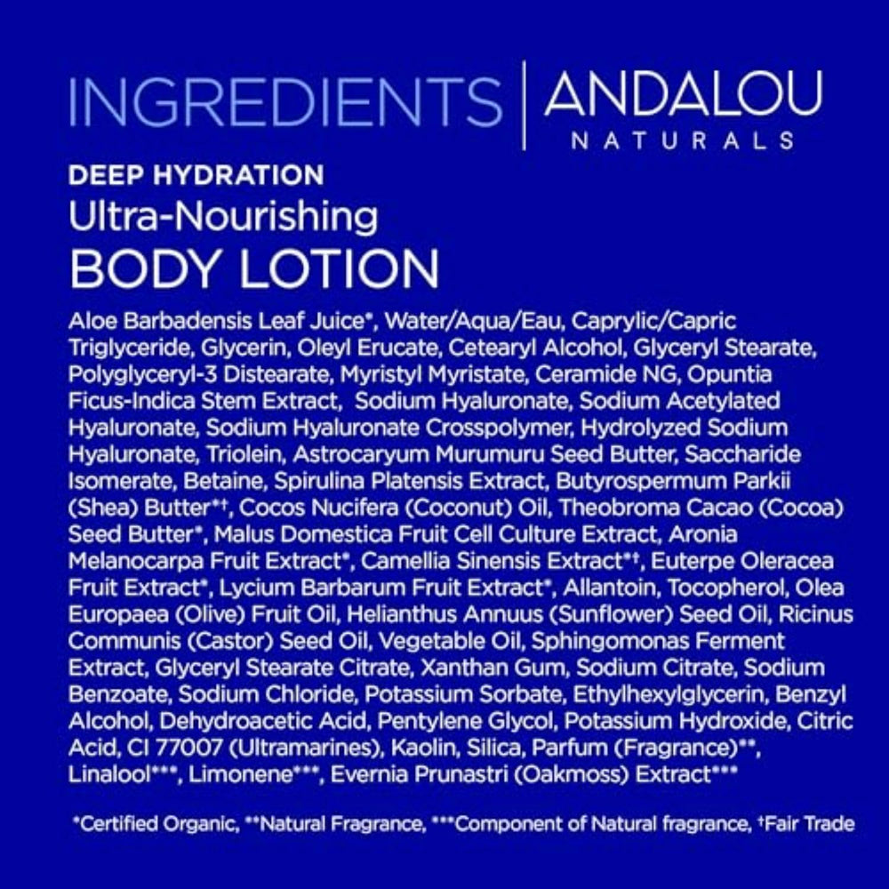 Andalou Naturals Loción Corporal: uso diario para piel más suave.