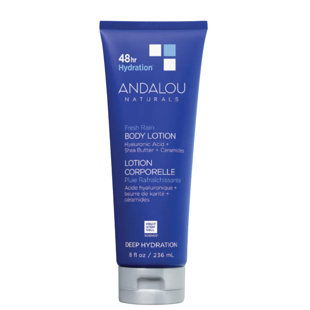 Andalou Naturals Loción Corporal: hidratación profunda para piel seca, en formato práctico.