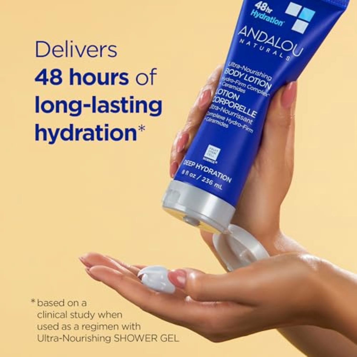 Andalou Naturals Loción Corporal: fórmula libre de crueldad animal y gluten.