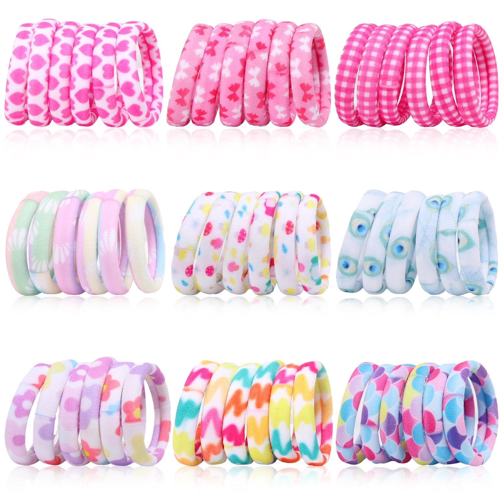 Anezus gomas elásticas 54 piezas coloridas para peinados versátiles