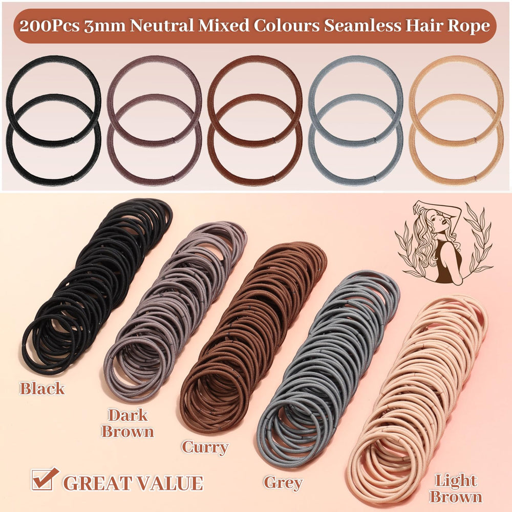Elástico pelo con diametro interior de 5 mm para diferentes tipos de cabello