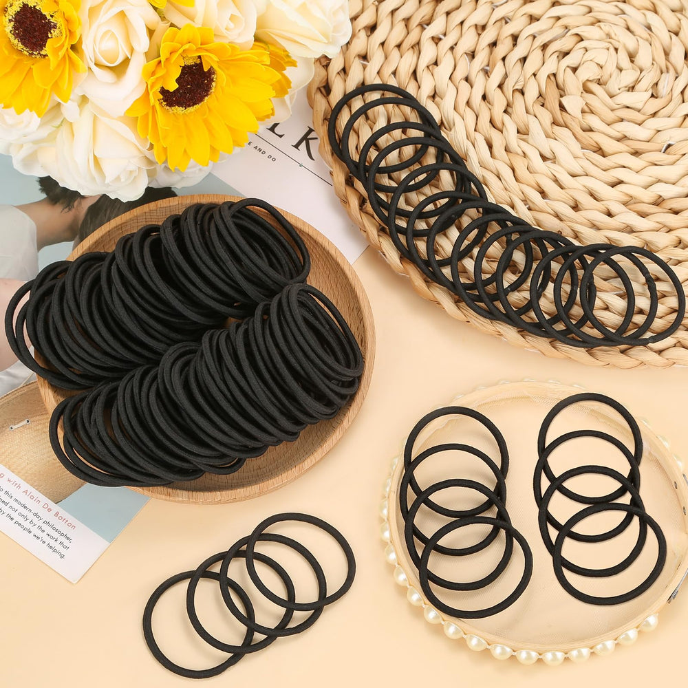 Gomas elásticas Anezus para cabello grueso, negro y resistentes.