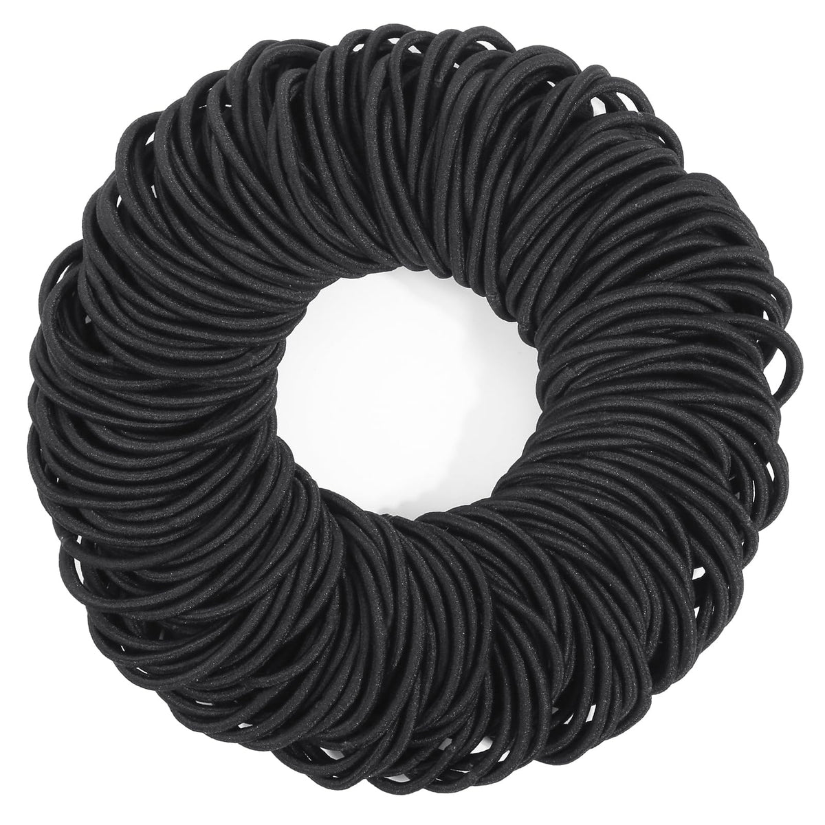 Goma elástica Anezus para cabello negro, duradera y suave, ideal para uso diario.