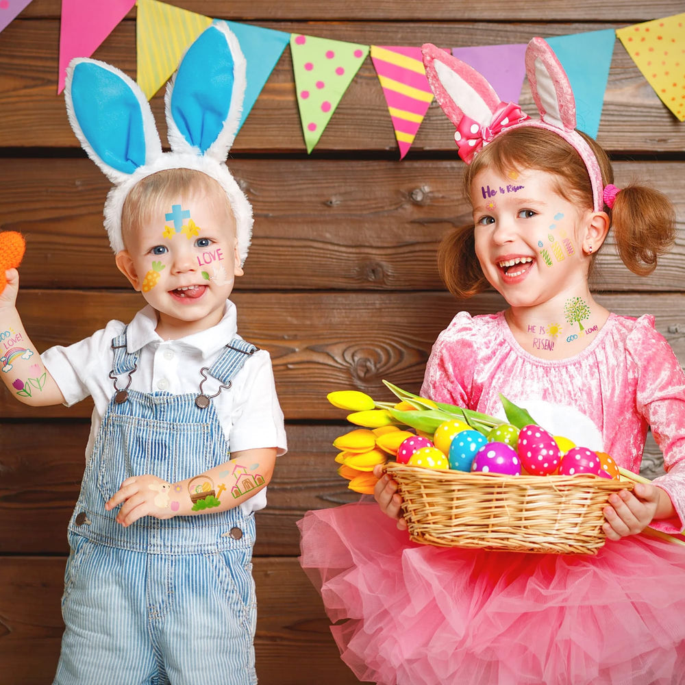 ANGOLIO tatuajes Pascua - aplicación fácil en piel de los niños.