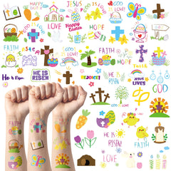 ANGOLIO tatuajes Pascua - dibujos variados para fiestas seguras y divertidas.