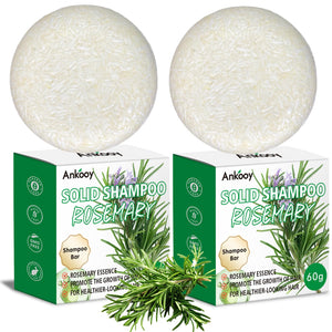 ANKOOY 2-pack champú sólido romero, frente: densidad para cabello fino.