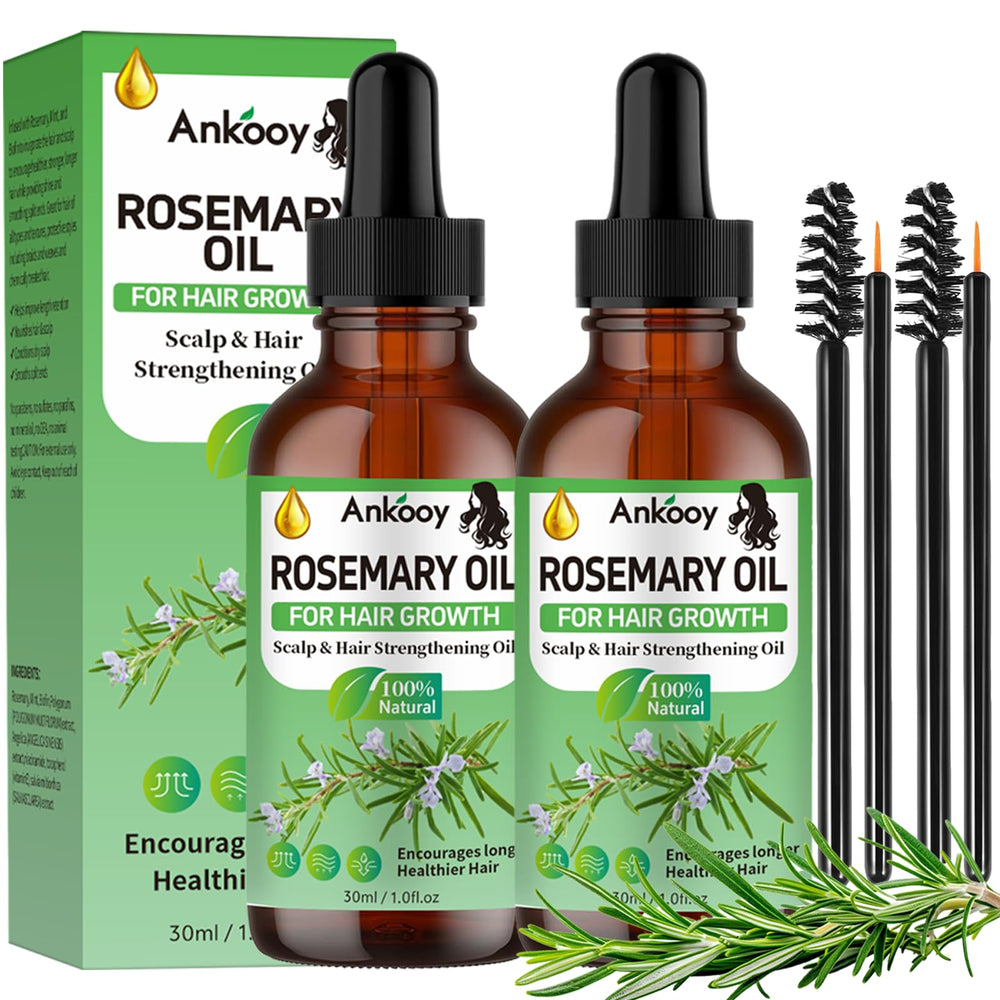 ANKOOY Aceite de Romero Frasco para crecimiento del cabello y fortalecimiento.