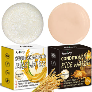 ANKOOY champú de agua de arroz en botella, limpieza suave para el cabello