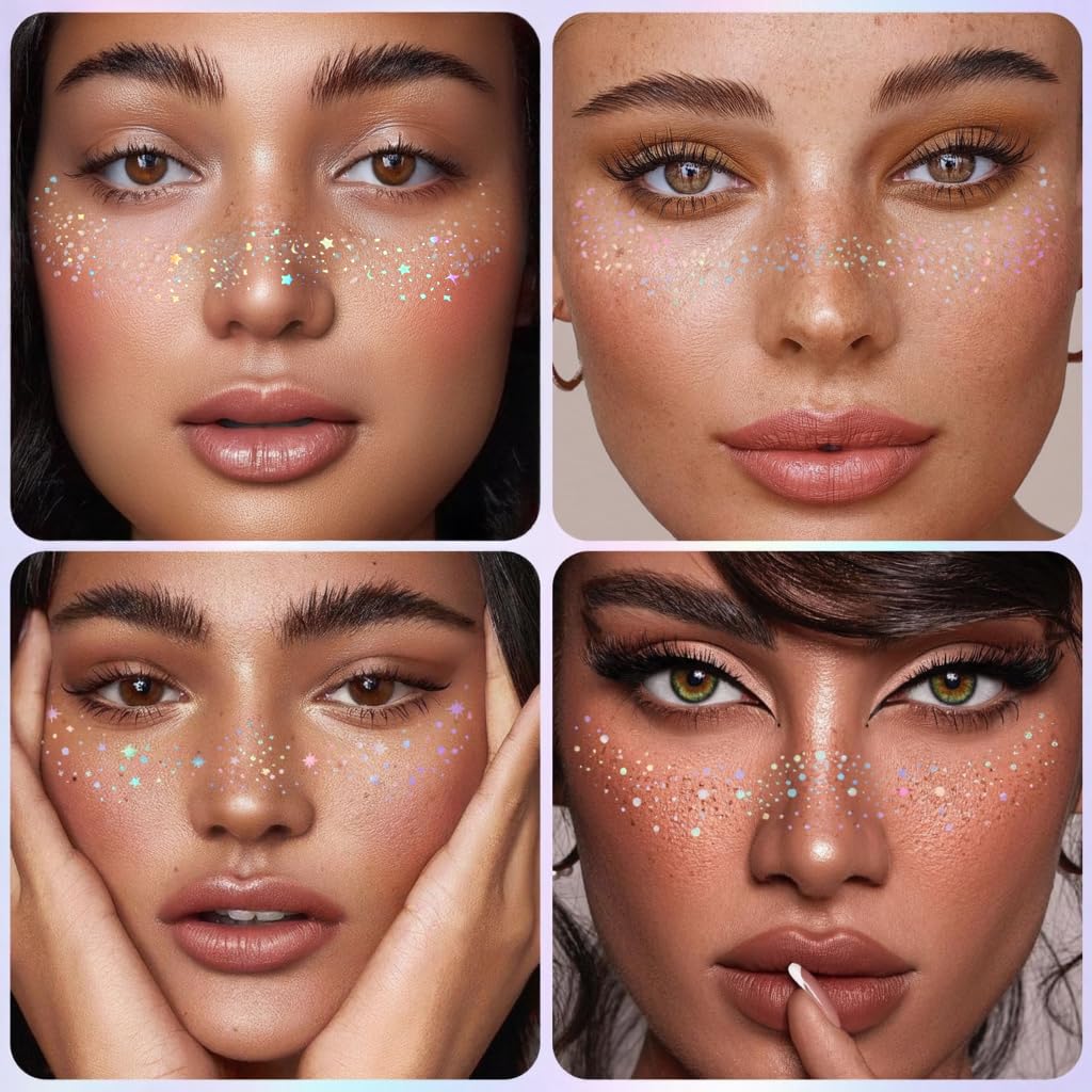 Anmubag Glitter Freckles uso versátil en Pride, Rave y celebraciones