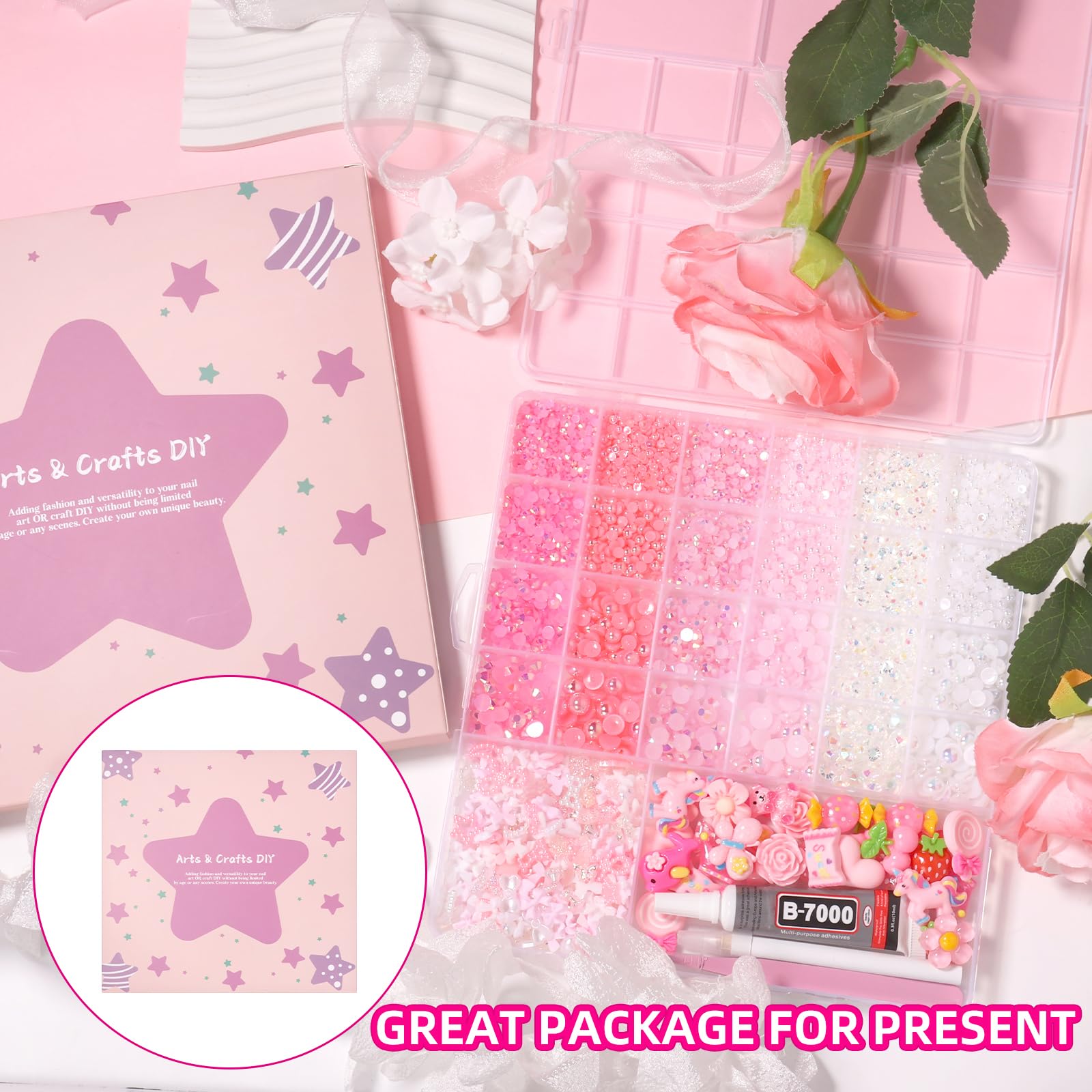 AnoleAir charms con formas de corazones y estrellas para proyectos creativos