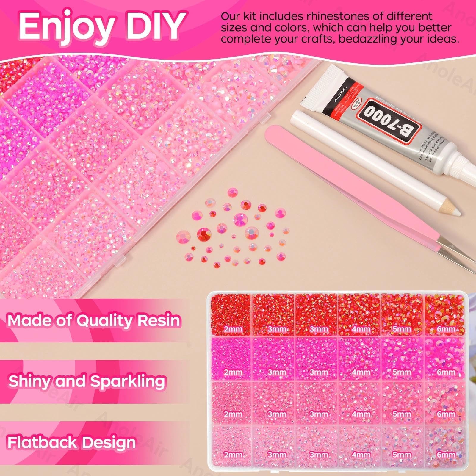 AnoleAir resina rosa de alta calidad mantiene brillo y color duraderos
