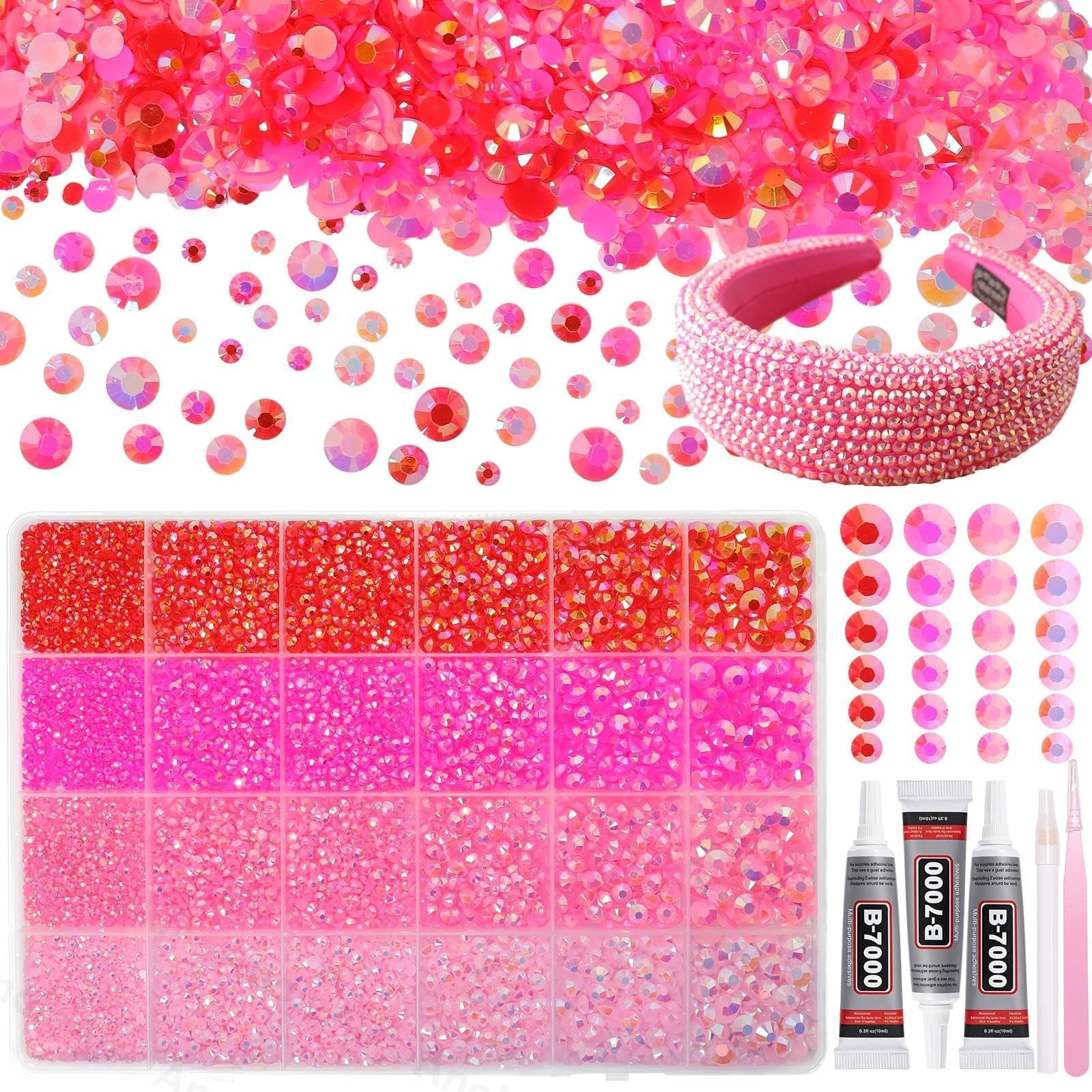 AnoleAir cristal de resina rosa en mezcla 2-6 mm para manualidades brillantes