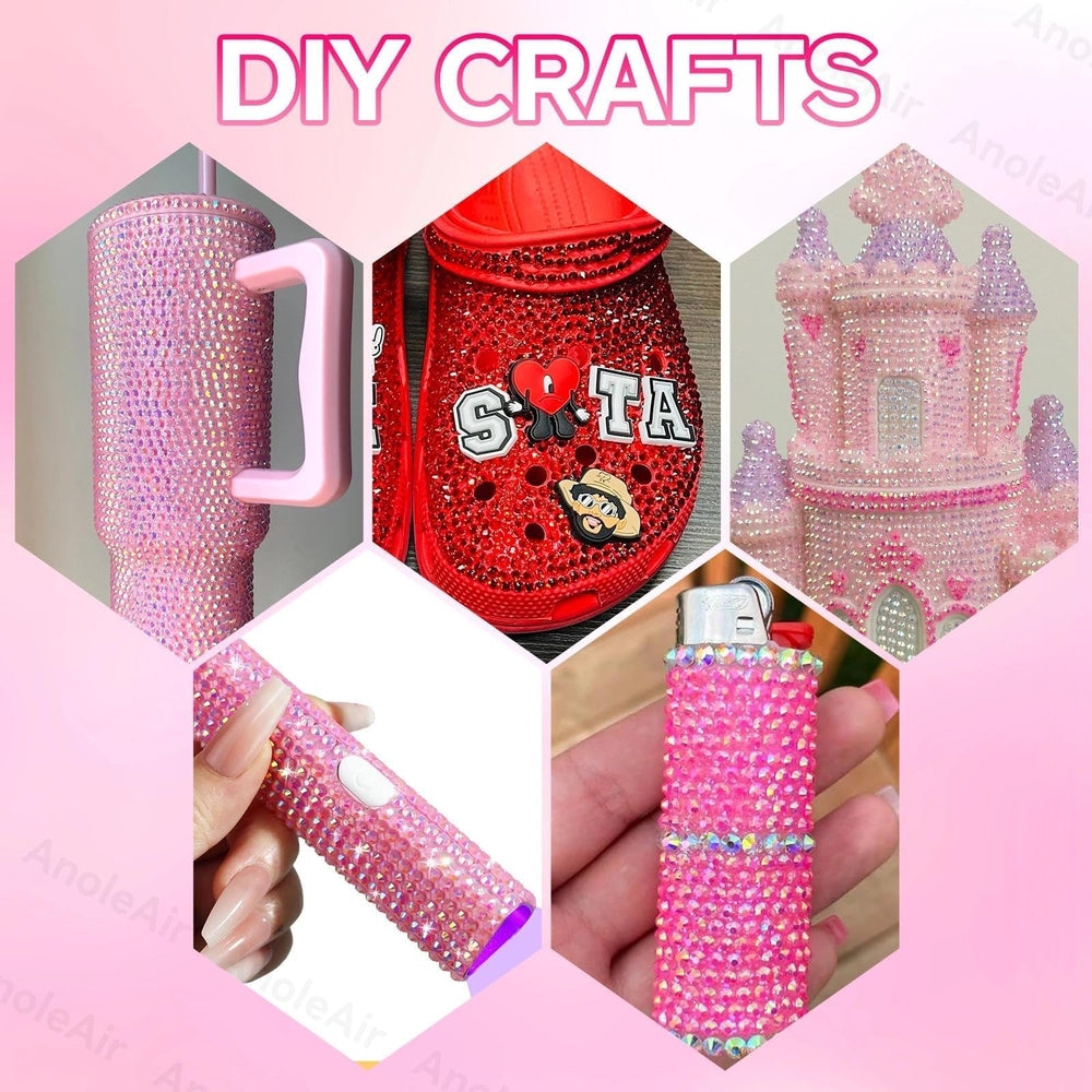 AnoleAir proyecto de manualidades con piedras rosa inspira creatividad