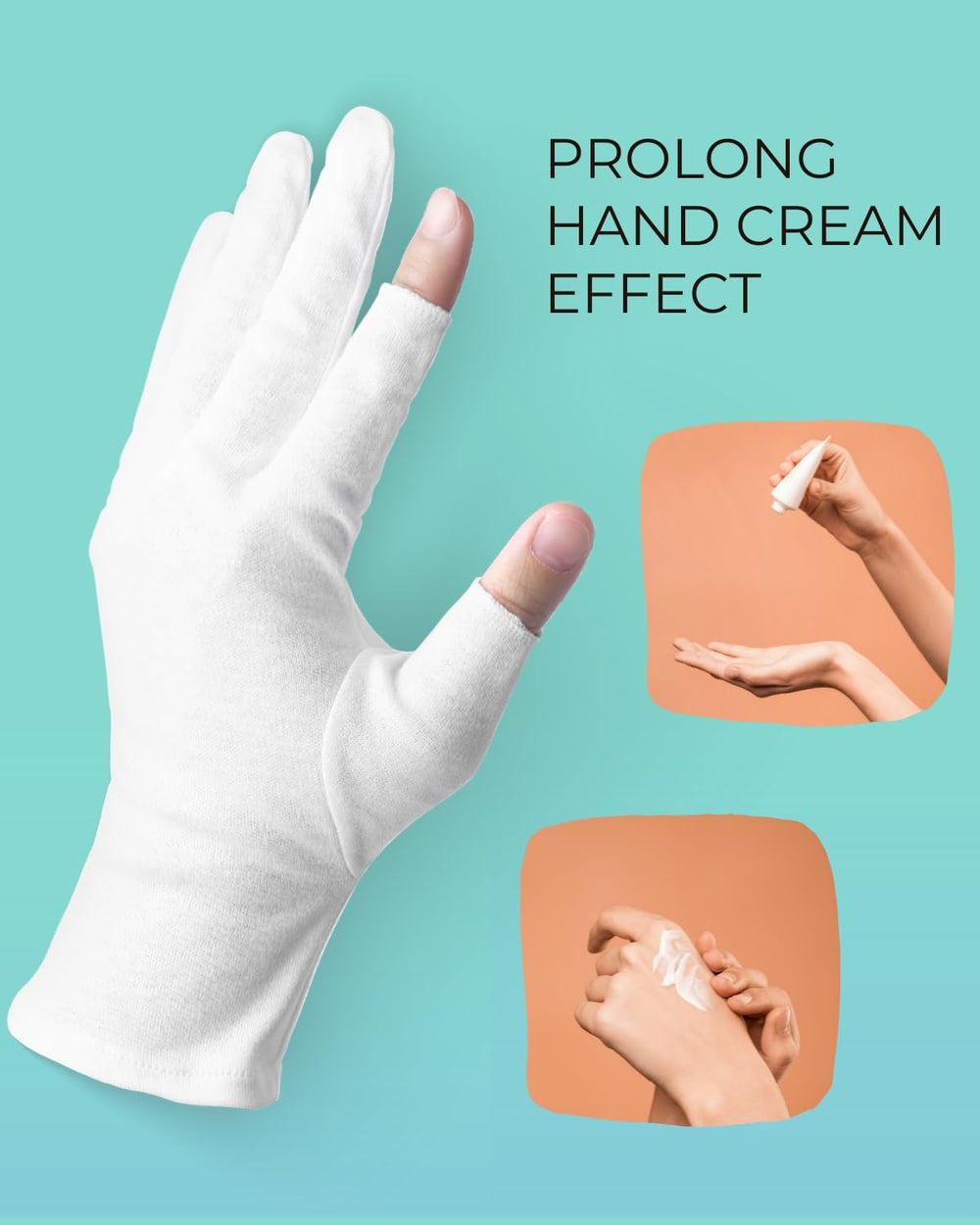 ANSMIO guantes de algodón con detalle en el pulgar para mejor ajuste