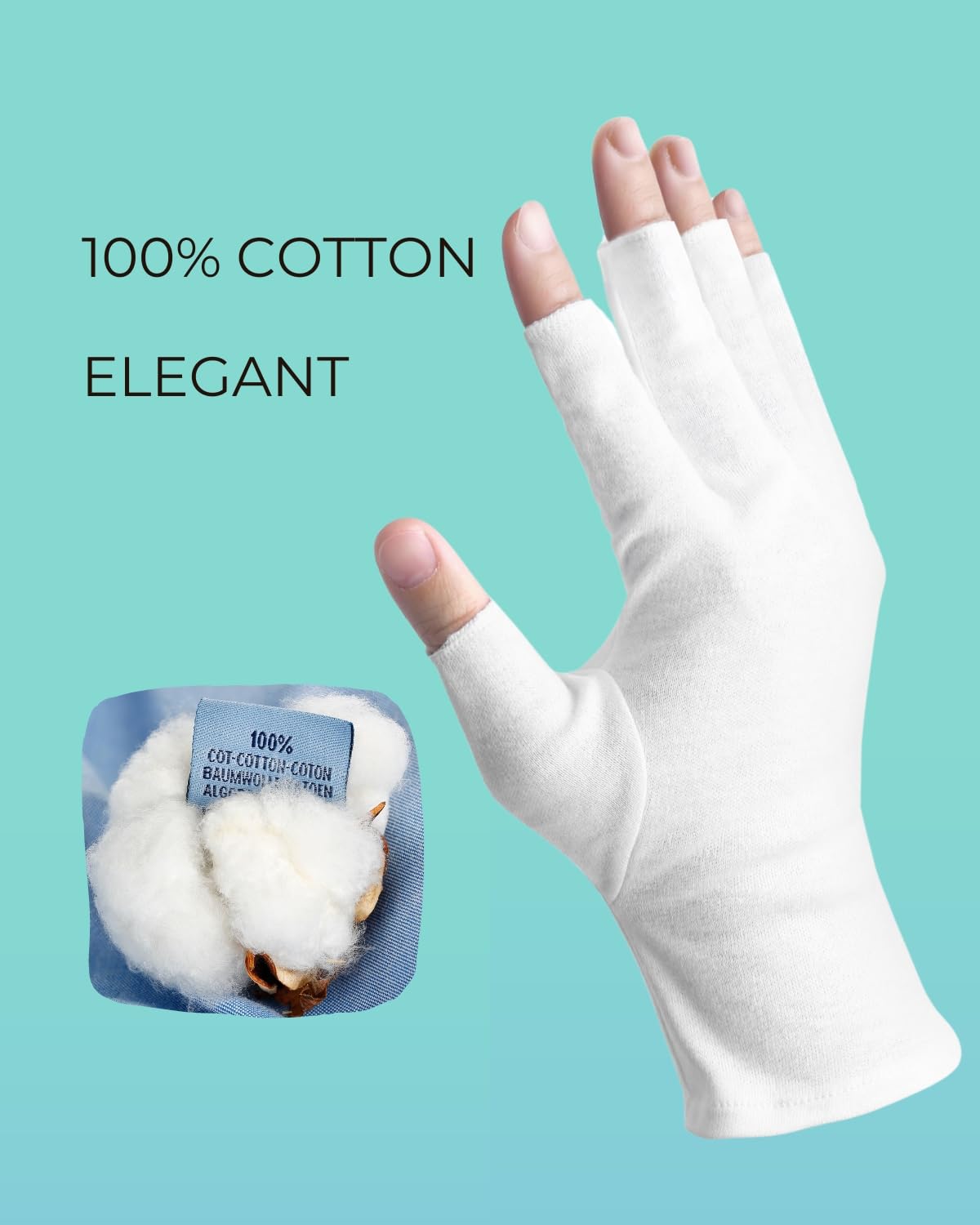 Guantes nocturnos ANSMIO para cuidado de piel y uso en casa.