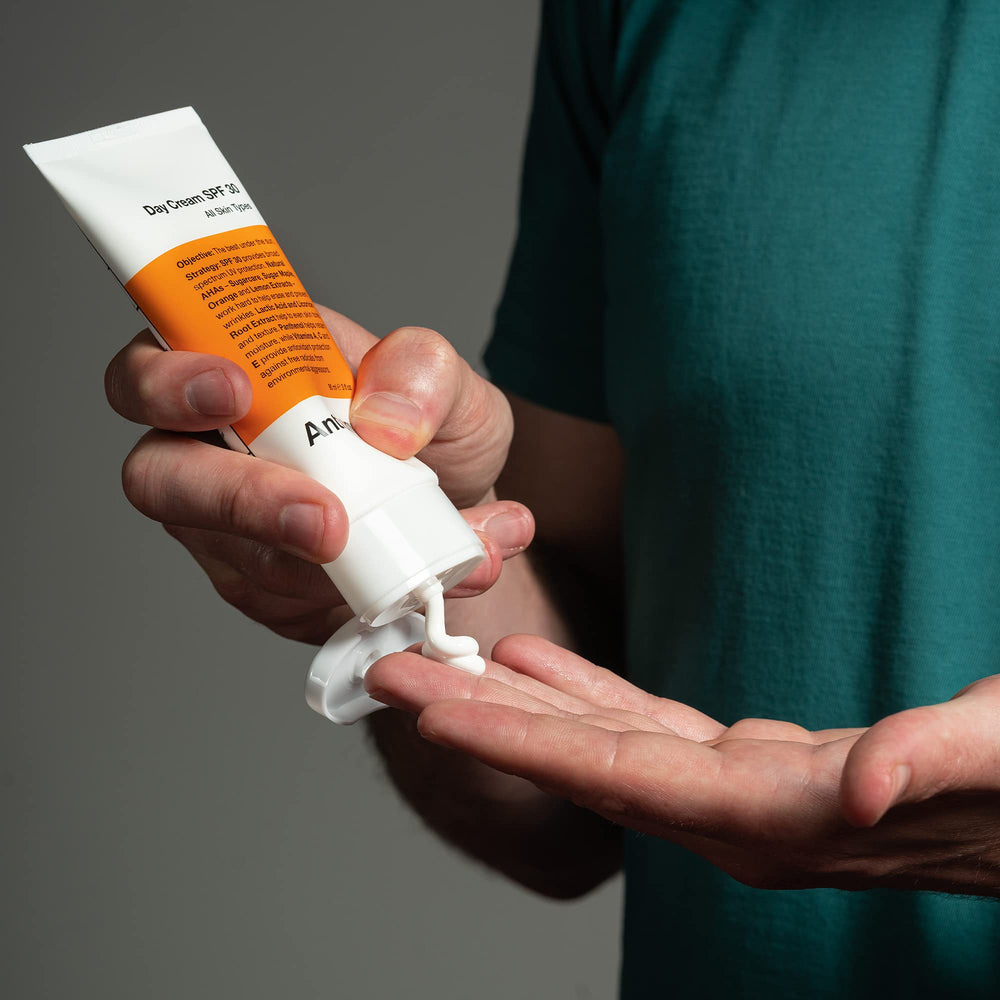 Anthony Crema Día SPF 30 uso diario para piel masculina.