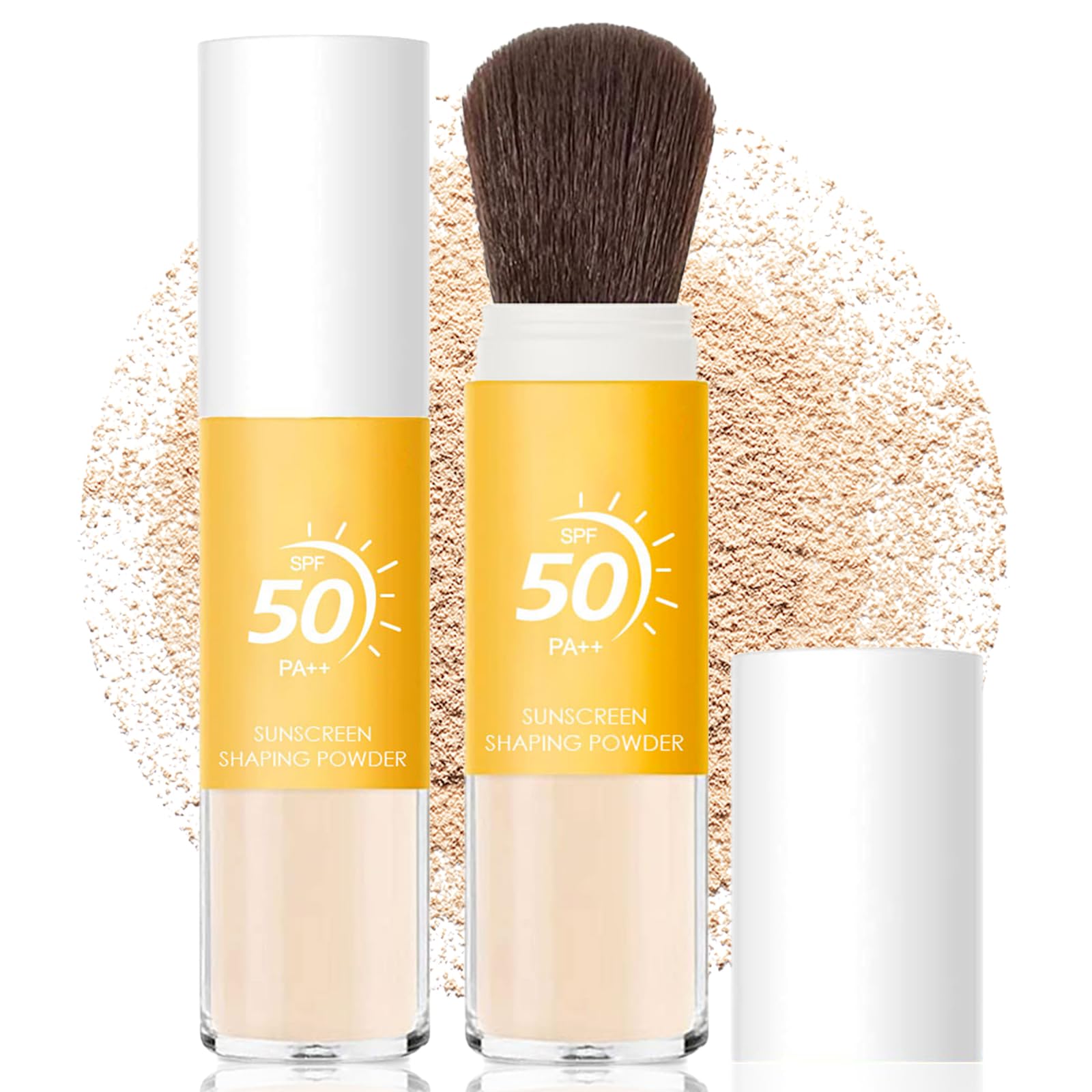 Anweina Polvo Solar SPF50 para cara, fijador ligero que protege de la luz UV