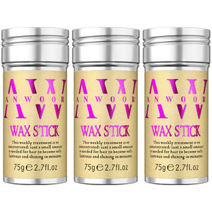 AnWoor Barra de Cera para el cabello: aplicación en mano para definir peinado sin esfuerzo.