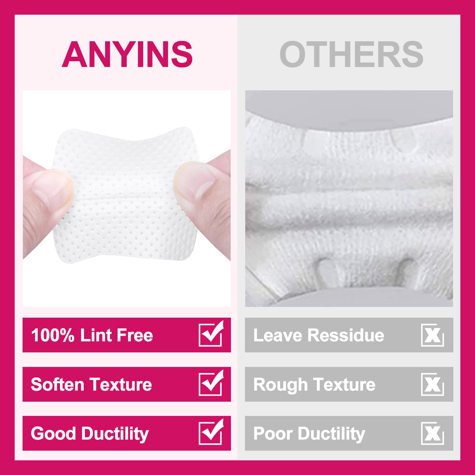 ANYINS toallitas remoción esmalte en gel para retirar esmalte suavemente