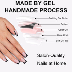 Anyos uñas gel suave, acabado brillante para manicura instantánea.