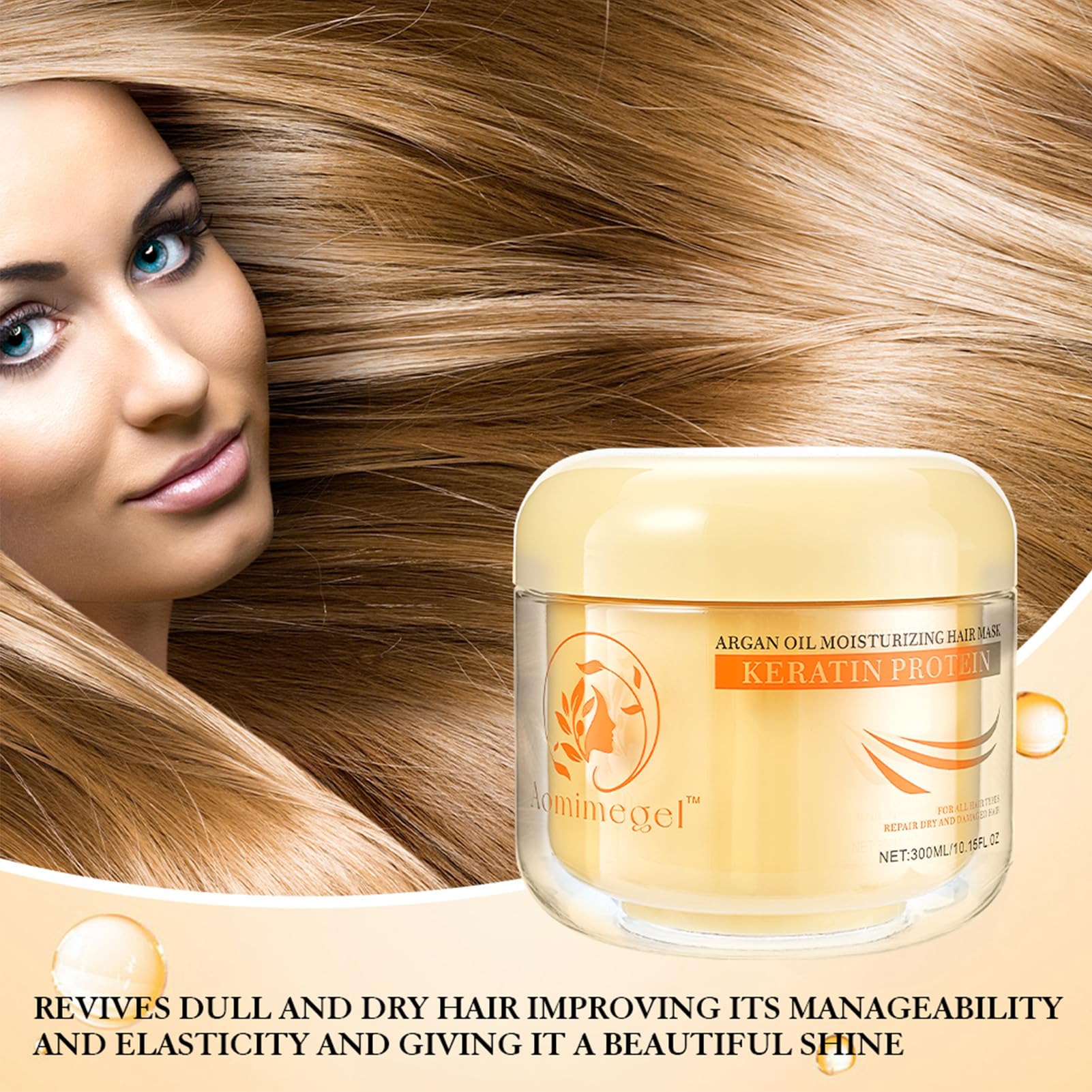 Aomimegel brillo profesional, cabello deslumbrante