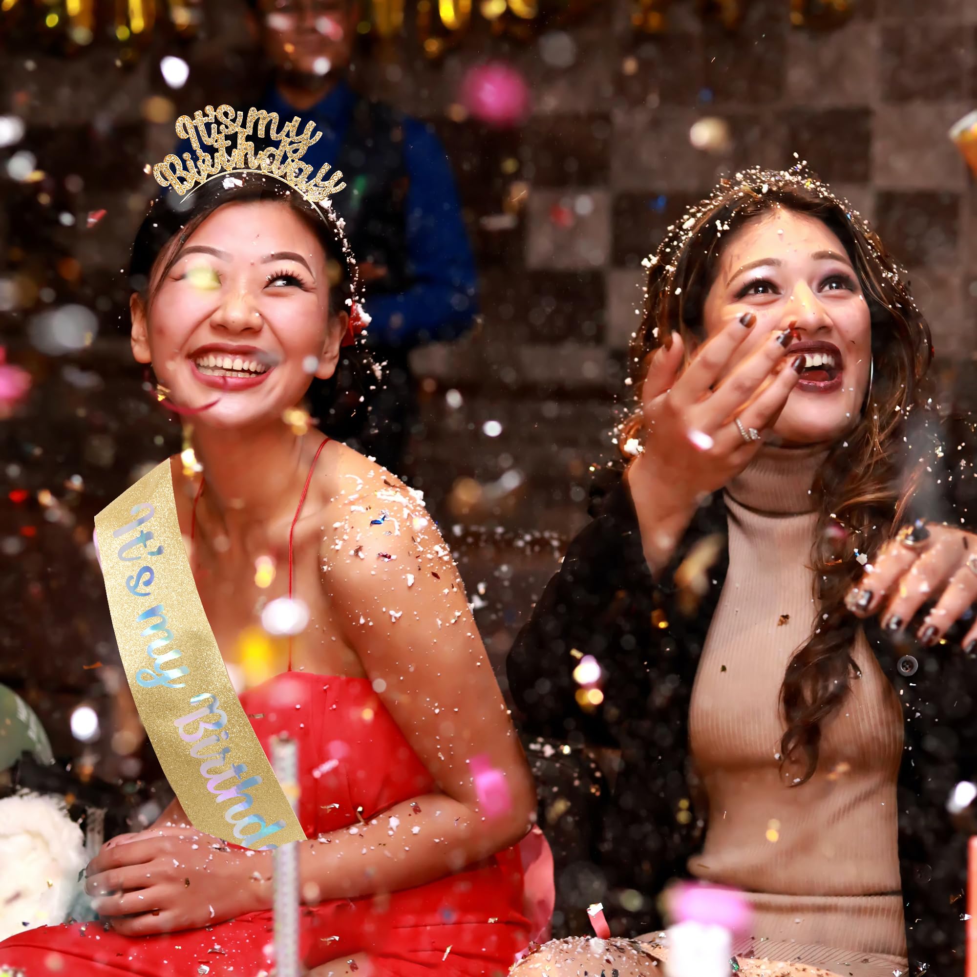Conjunto de tiara y cinta AOPRIE para celebraciones memorables.