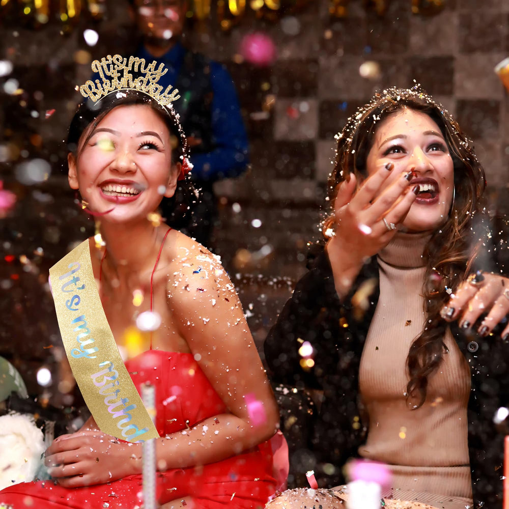 Conjunto de tiara y cinta AOPRIE para celebraciones memorables.