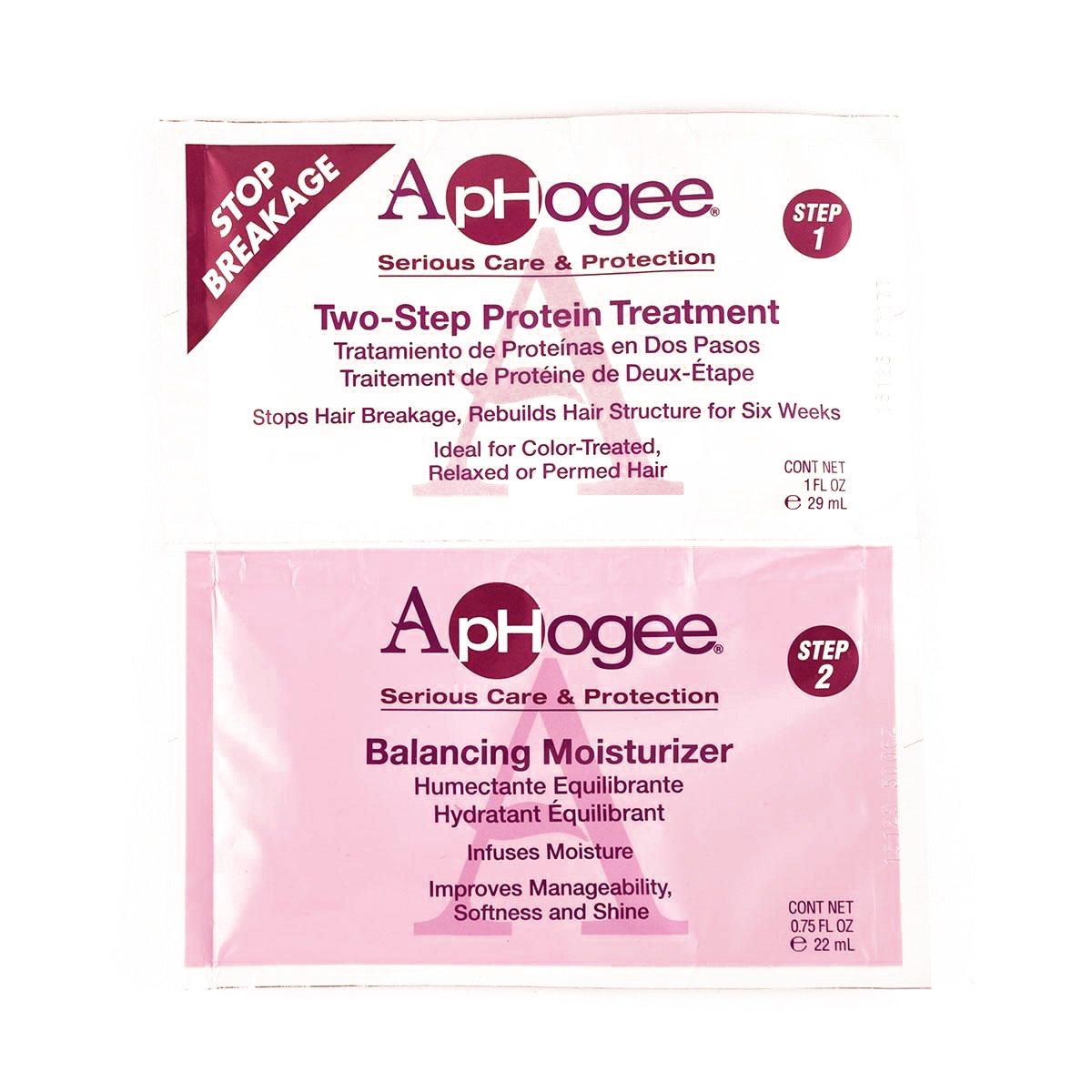 Aphogee: botella-vertido de dos pasos para fortalecer el cabello.