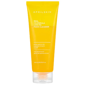 APRILSKIN Calendula, gel limpiador de pH bajo, calma la piel sensible y limpia sin tirantez.