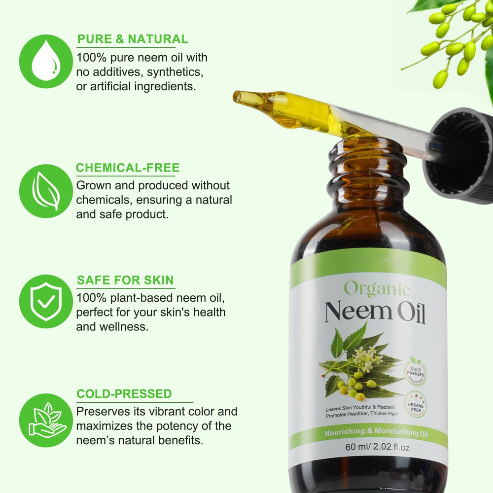APUUFYQC Aceite Neem en cuero cabelludo para cabello suave.