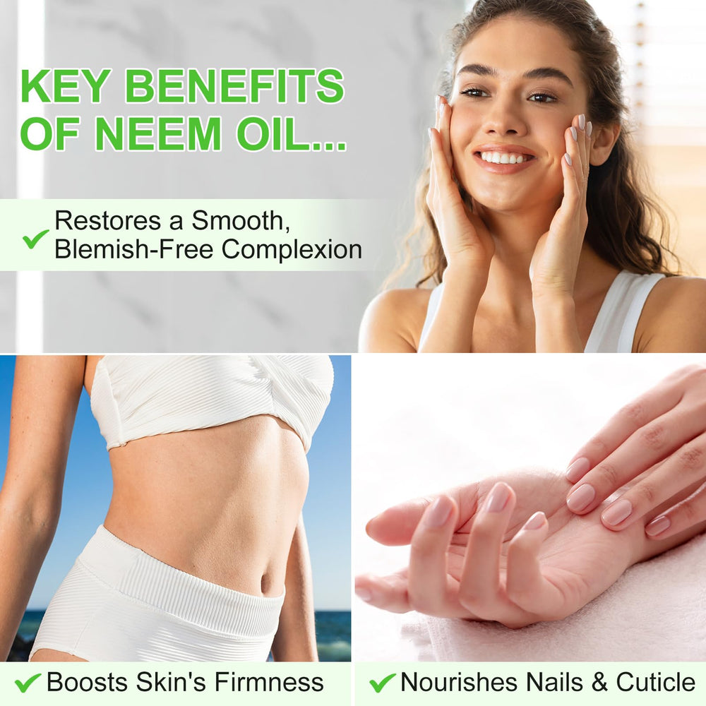 APUUFYQC Aceite Neem en frasco, envase práctico y seguro.