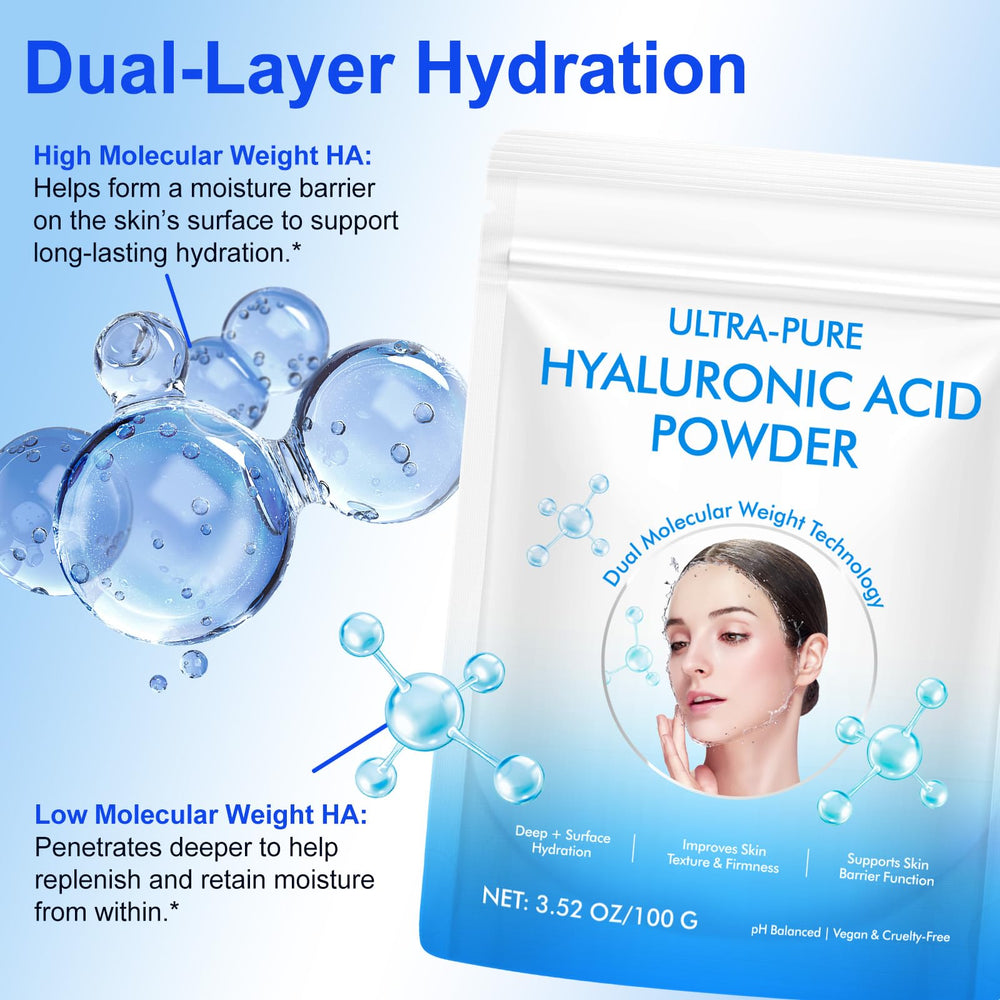 APUUFYQC Polvo hialuronico: hidratación de articulaciones y bienestar.