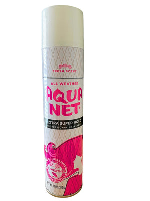 Aqua Net aerosol de peinado con fijación extra para estilo duradero y cómodo.