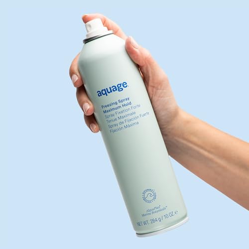 Aquage Freezing Spray en aplicación rápida muestra distribución uniforme
